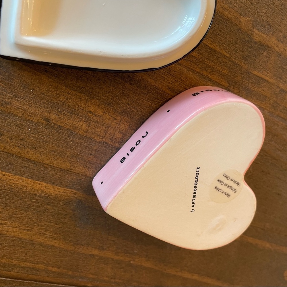 New! NWT Anthropologie Amour Ceramic Heart Trinket Box - Picture 7 of 7